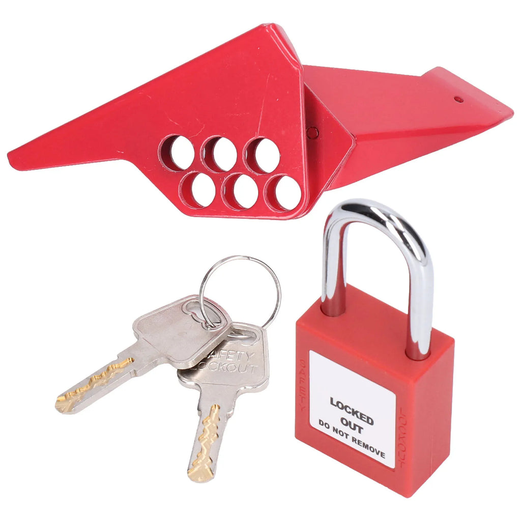 38mm Padlock Equipped Ball Valve Lock Standard Compact Design Industrial Pipeline Handle Lockout For Factory Safety Operation