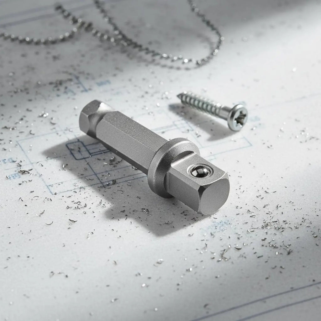 Hex to Square Drive Adapter Long-Lasting Quick Release Socket Converter Hex Shank Power Driver Adapter Secure Locking