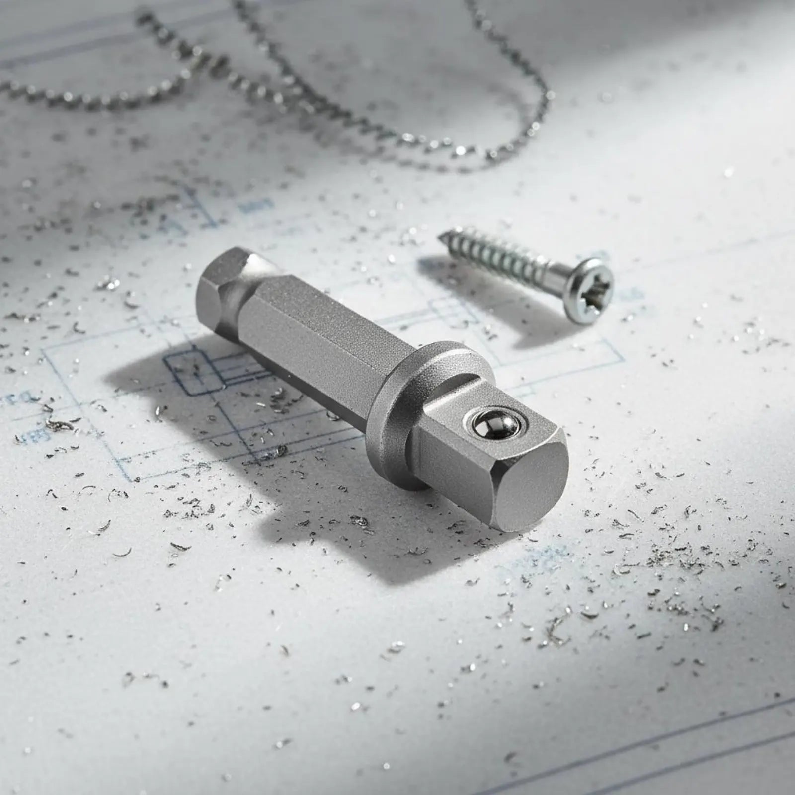 Hex to Square Drive Adapter Long-Lasting Quick Release Socket Converter Hex Shank Power Driver Adapter Secure Locking