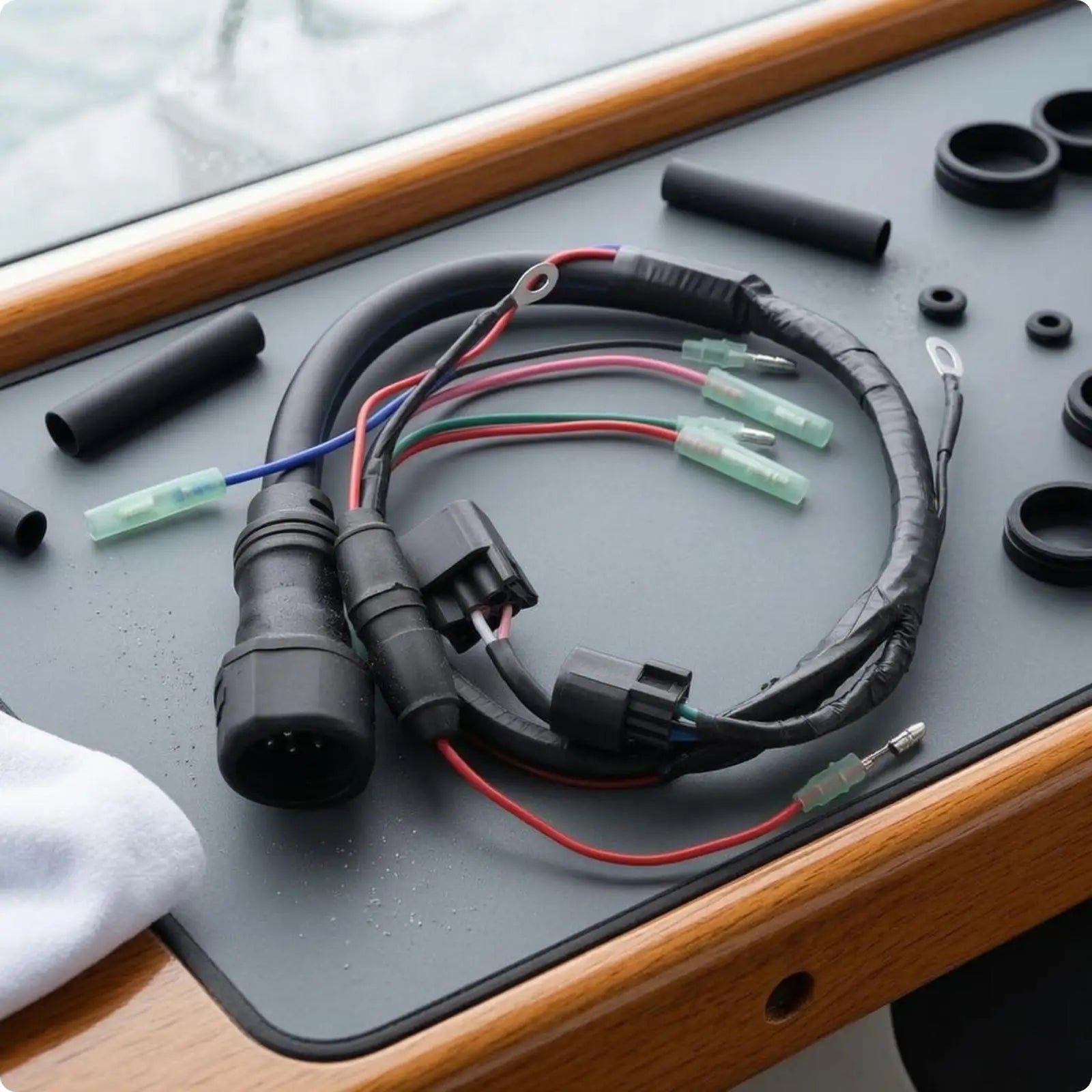 Switch Wiring Harness Assembly Multi Connector Design Outboard Engine Wiring Harness Marine Engine Cable Assembly