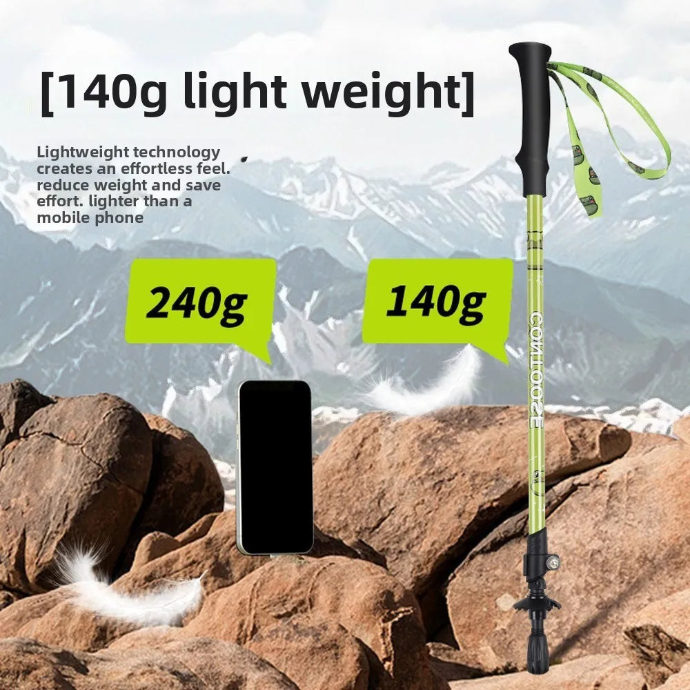 Kids Carbon Fiber Trekking Pole Single Pack Lightweight Telescopic Hiking Stick 62-100cm Adjustable EVA Handle Outdoor Gear