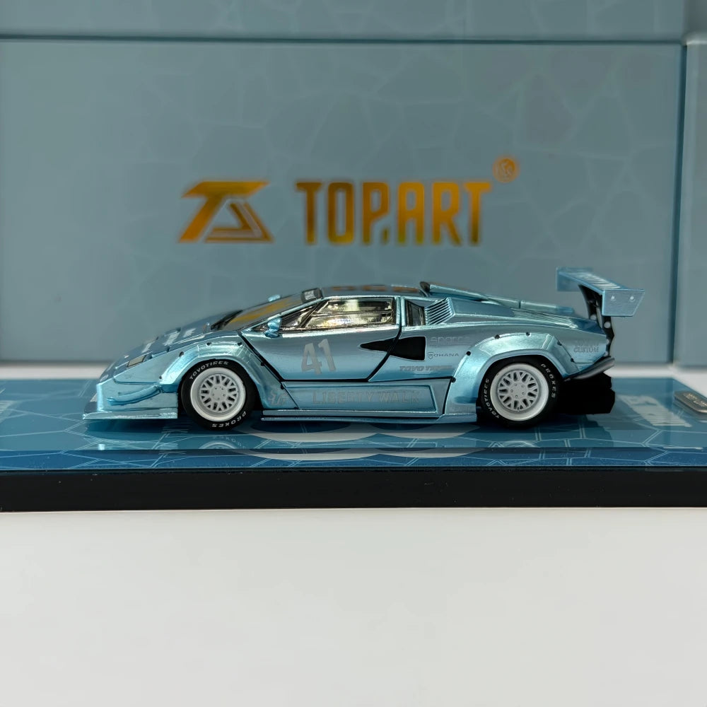 TOPART  1/64   Malaysia Exclusive LBWK Widebody Countach  Diecast Model Car