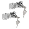 2 Packs 2.5 Inch Zinc Alloy Hasp Lock With Twist Knob Keyed Design Anti Theft Safety Hardware For Drawers Mailbox Cabinet Doors