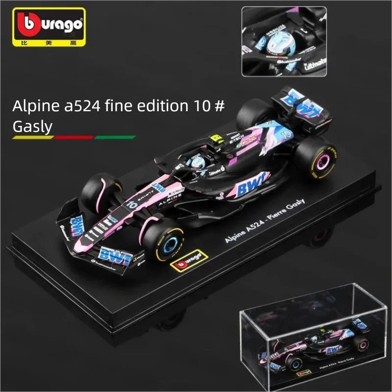 Bburago 1:43 BWT Alpine F1 Team A524 Alloy Diecast Model Car High Simulation Formula Racing Collectible Display Gift
