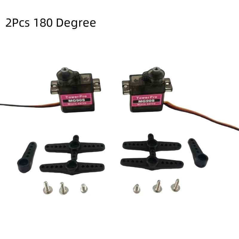 MG90S 9g 90° 180° Micro Servo Metal Gear 4.8V-6.0V for RC Helicopter Plane Boat Car Trex 450 RC Robot Arm Upgraded Parts