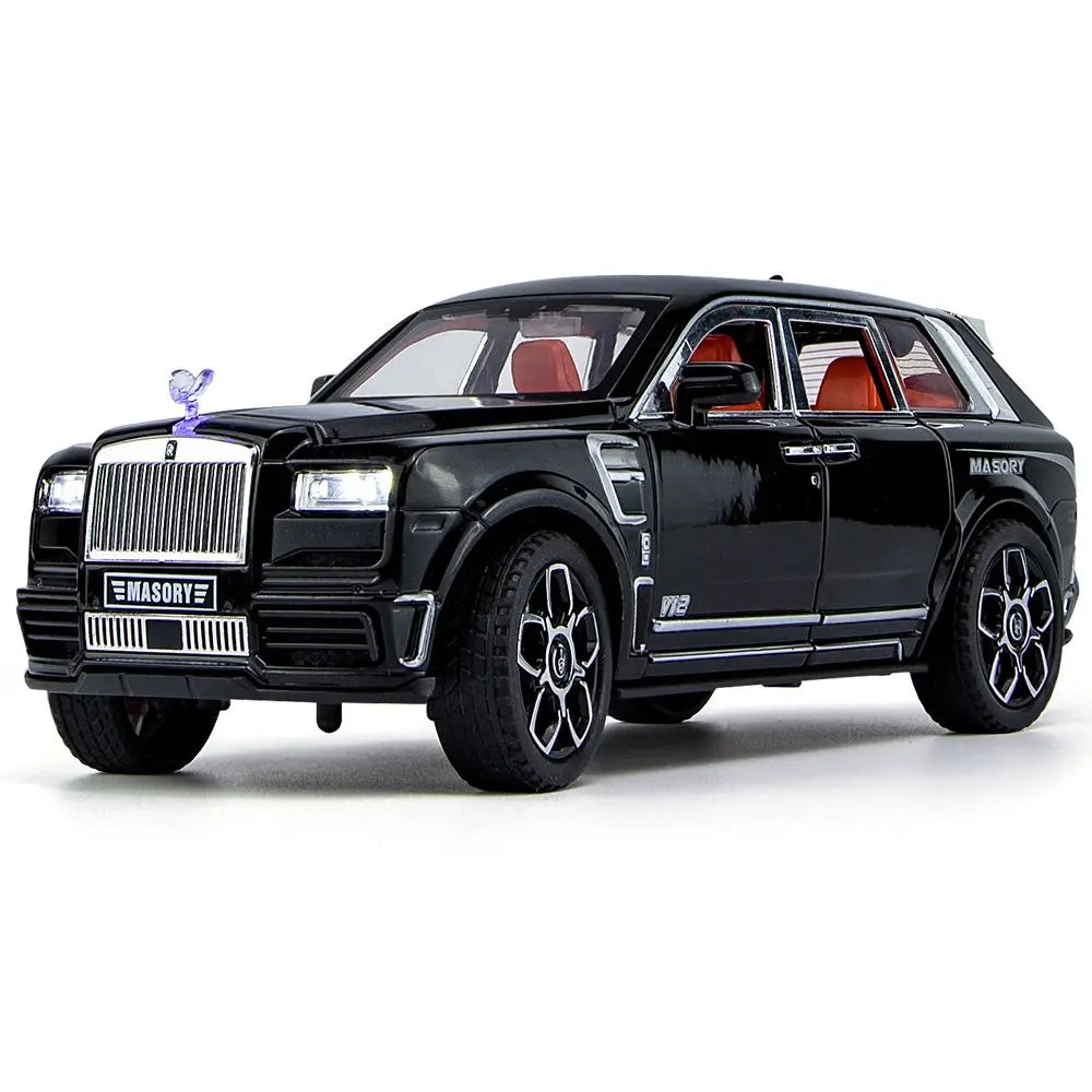 1:24 Rolls Royce Cullinan Mansory Alloy SUV Six Open Parts Four Wheel Shock Steering Light Sound Desktop Display Gift