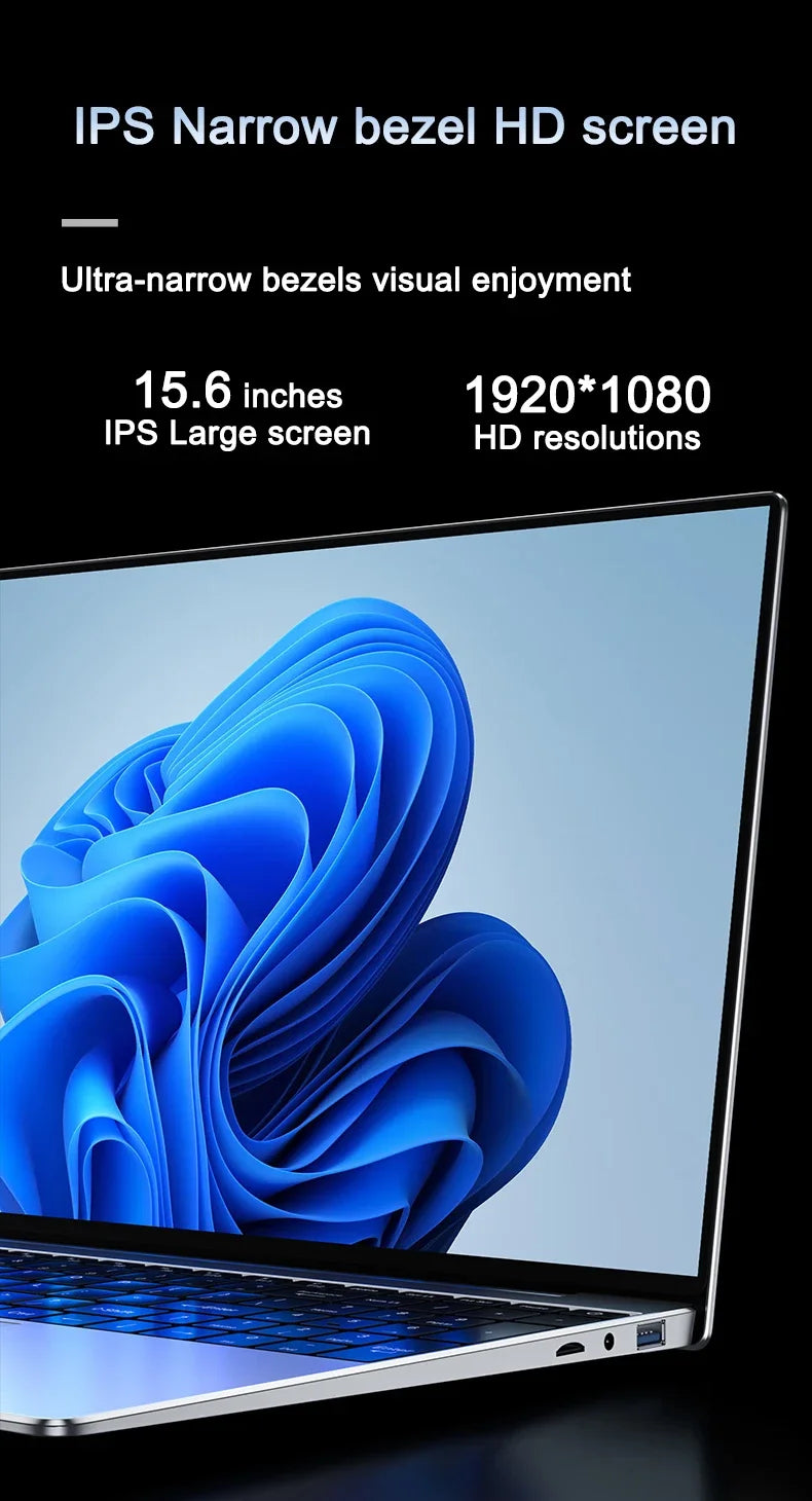 2026 Rarefied 14.1" Laptop N95 FHD IPS 120Hz Luminiferous Screen 7500mAh 32GB/2TB SSD Scintillant Keypad Papillary Pattern