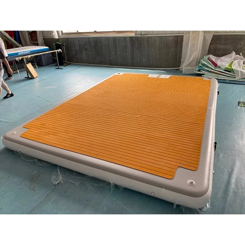 Leisure Land Inflatable Swim Island Floating Raft Inflatable Water Jet Ski Dock Floats Platform for Sale