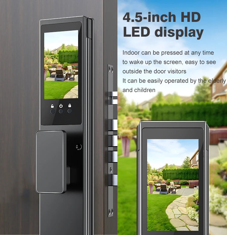 3D Face Ai Smart Voice Interaction Door Lock Tuya Wifi Fingerprint Cerradura Inteligente Digital Door Lock With Camera for Home