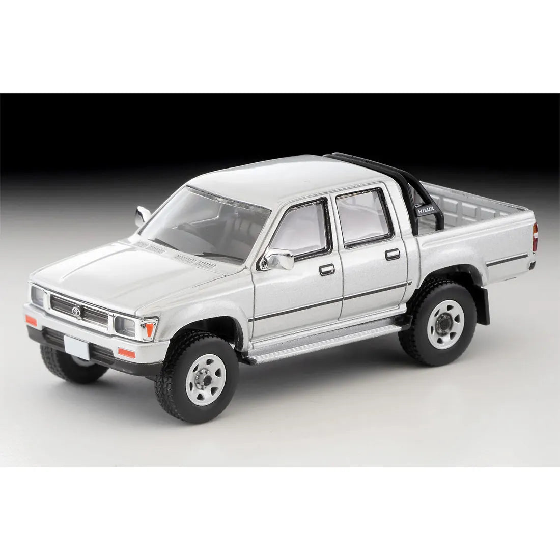 Original Tomytec Tomica Limited Vintage NEO LV-N256c Toyota Hilux 4WD Pickup Double Cab SSR 1991 Silver 1/64 Diecast Model Car