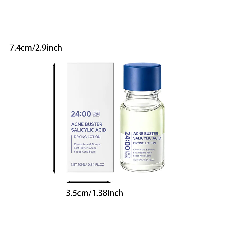 Salicylic Acid Drying Lotion Face Serum with Cotton Swab– Reduce Pimples & Breakouts Fade Acne Scars Minimize Pores Skin Renewal