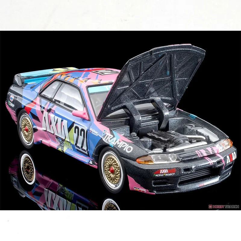 Tomica LV-N234f Skyline 1992 1/64 Diecast Car Open Hood AXIA Group A JDM Alloy Model Tomytec Limited Vintage NEO Collectible