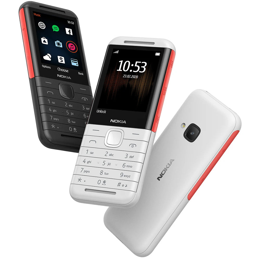 Nokia 5310 2020 Phone 2SIM Dual Stereo Music 1200mAh FM Radio 3.5mm Headphone Jack Bluetooth MP3 MicroUSB Nokia SparePhoneUnlock