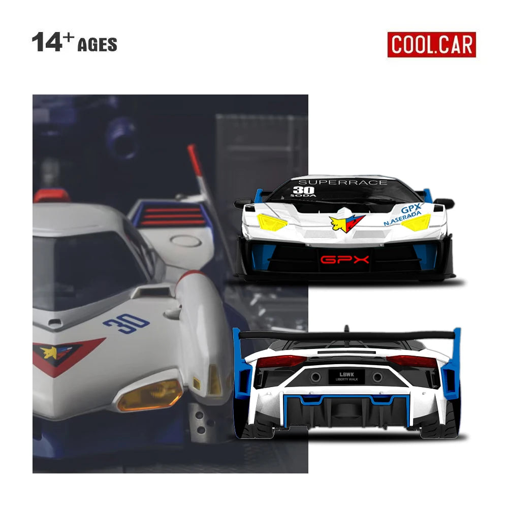 Cool Car 1:64 GTEVO Superrace Electronic Sports Painting Simulation Alloy Car Model for Collection&Display&Gift