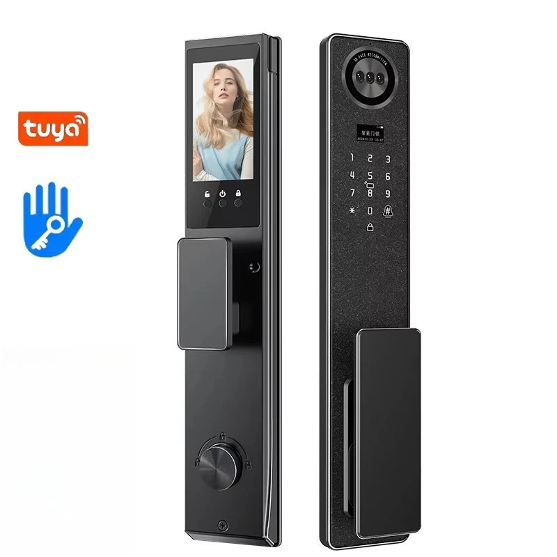 3D Face Ai Smart Voice Interaction Door Lock Tuya Wifi Fingerprint Cerradura Inteligente Digital Door Lock With Camera for Home
