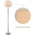 61 Elegant Crystal Standing Lamp for Living Room, 3-Way Dimmable with White Shade, Ideal for Bedroom or Study