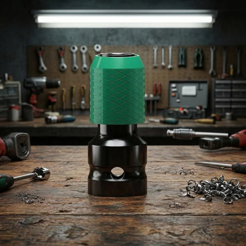 Telescopic Adapter Head Knurled Hex to Square Socket Adapter Tool Accessory High Force Long-Lasting