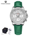 PAGANI DESIGN Women's Chronograph Quartz Watch Rose Gold Luxury Sapphire Stainless Steel Sport Elegant Women's Watch+Gift Box
