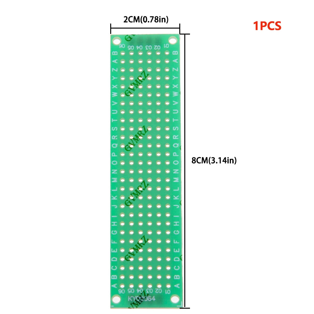 Single Sided Green PCB Prototype Board Universal Through Hole Perfboard for DIY Electronic Projects