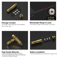 9mm Long (Pointed) Red Laser Training Cartridge Brass Dry Fire Trainer for Shooting Skill Improvement.