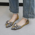Flat Shining Shoes Womens 2026 New Bow Knot Rhinestone Fairy Style Casual Commuting Womens Comfortable Shoes Woman Shoes