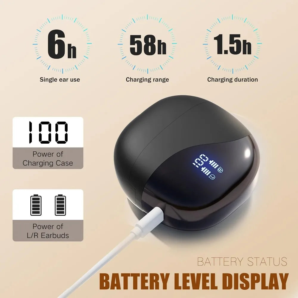 Translator Earbuds: 144 Languages, Wireless, 3-in-1 for Travel, Business, Learning, Compatible with Android/iPhone