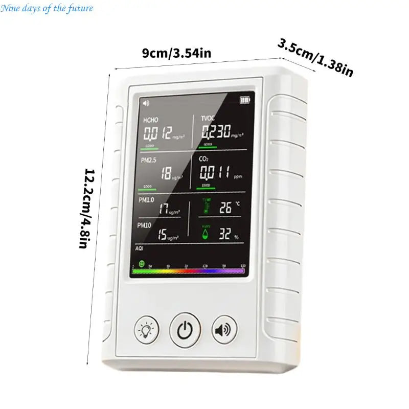 Accurate Air Quality Monitors CO2 Detectors Monitoring Big Display for Home E65A