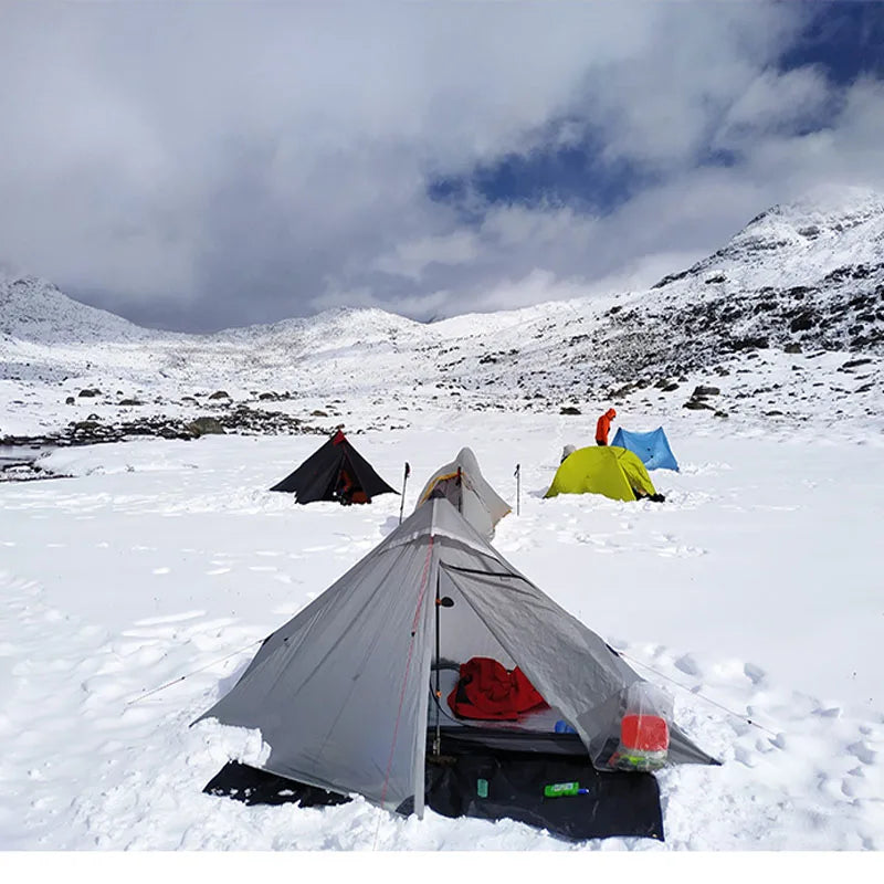 3F UL GEAR LanShan 1 pro 1 Person  Outdoor Ultralight Camping Tent 3/4 Season 230*80*125CM Two Side 20D Silnylon