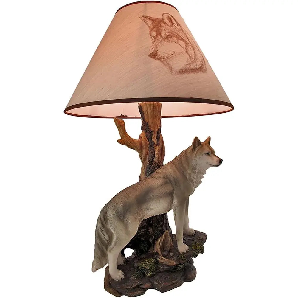 Gray Wooden Twilight-Inspired Table Lamp