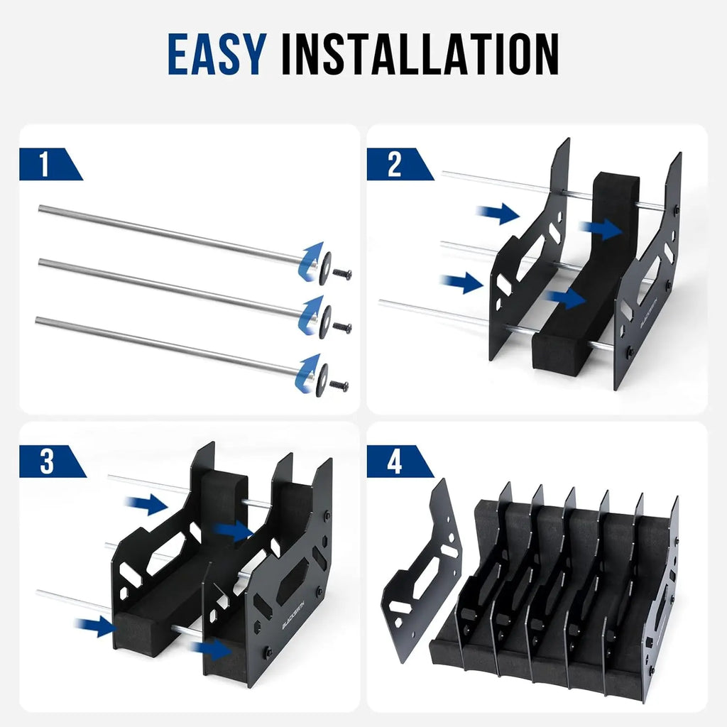 6 Slots Foam Gun Rack Pistol Rack Revolver Handgun Stand Display Holder Pistols Holder Airsoft Gun Storage Accessories