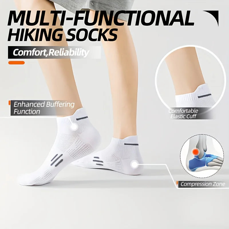 5/10 Pairs Summer Men's Athletic Ankle Socks Breathable Mesh Thin Sports Socks for Running Basketball Cycling