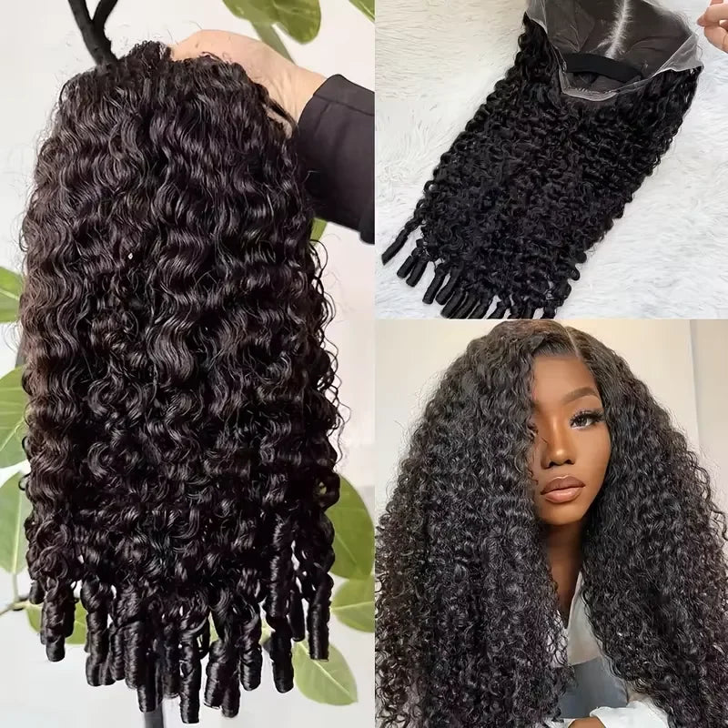 Burmese Curly Human Hair 13x6 13x4 Transparent HD Lace Front Wig 7x6 HD Lace Pre Plucked Wig For Women 40 42 Inches Remy Hair Natural Color Wigs