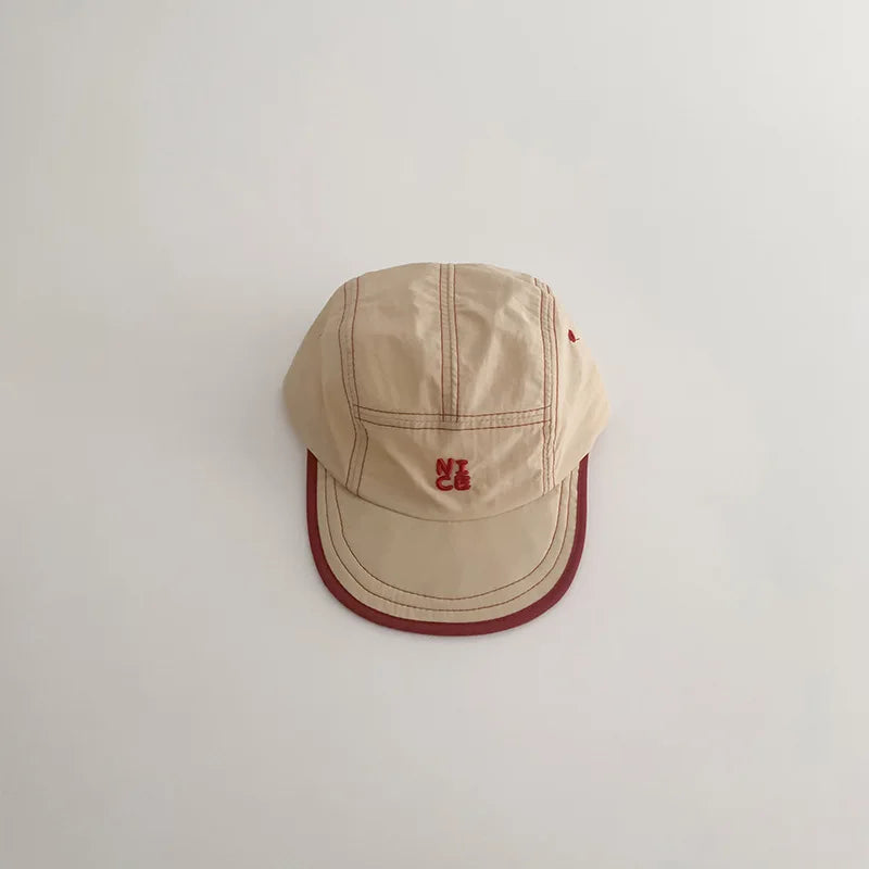 Summer Quick Dry Hat for Baby Letter Embroidery Baseball Cap Kids Boy Girl Adjustable Sunscreen Thin Sport Hats