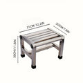 Stainless steel stool Small stool Thickened low stool Load-bearing 100kg Bath foot pedal Quartet antique stainless steel stool