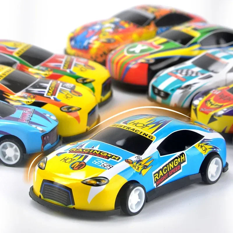 High Quality Diecast Alloy Pull-Back Toy Car Set for Kids, Heavy-Duty Metal Mini Racing Vehicles, No Battery Required Pocket Stunt Cars for Boys 3+