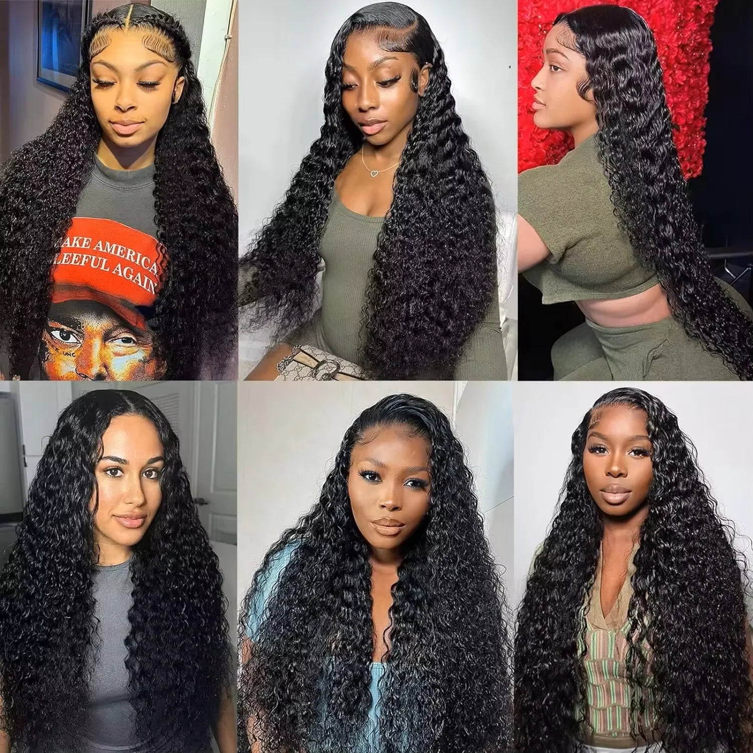 Deep Wave 13x4 Hd Lace Front Human Hair Wig 42 Inch Deep Wave 13x6 Hd Lace Frontal Wig Deep Wave Lace Frontal Wig 13x4 13x6 360 Hd Curly Human Hair 30 40 Inch Lace Front Wigs For Women Pre Plucked