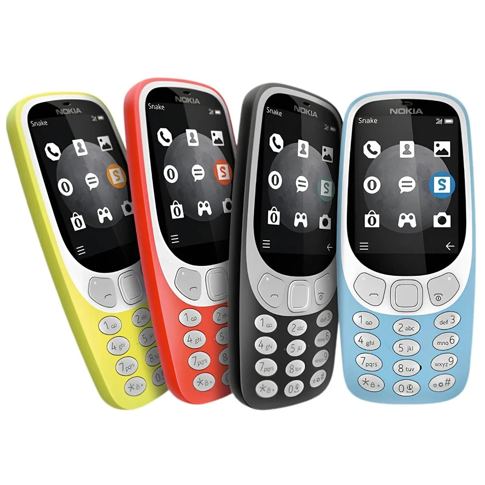 Nokia 3310 2018 2G Backup Phone 2.4-inch 1200mAh MP3FM Radio 2MP Bluetooth Flashlight MicroUSB Nokia Elderly Phone Unlock Used