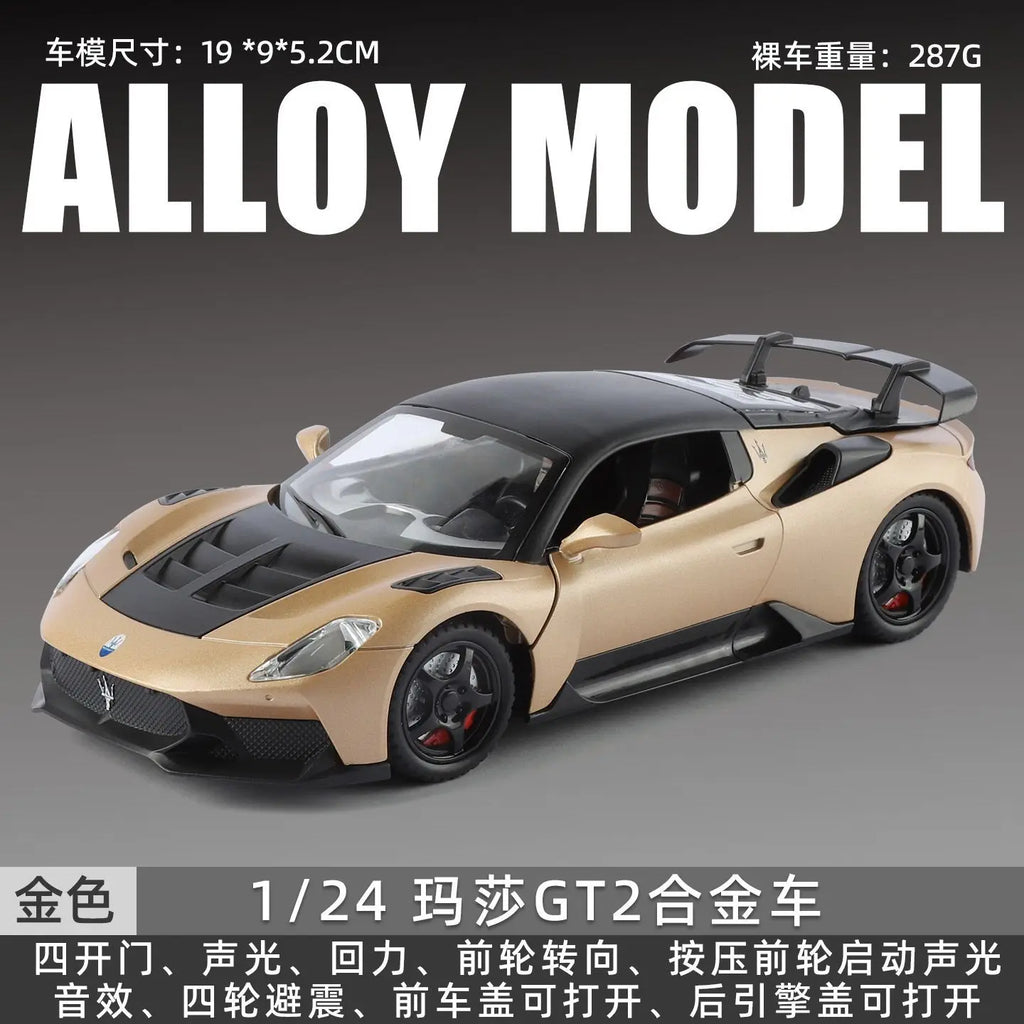 1:24 Martha gt2 Die-cast alloy toy car model Has various functions Collection Decoration miniature cars children's toys gift