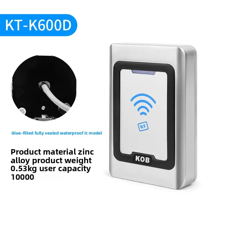 KOB outdoor ID/IC card swiping metal waterproof access control system outdoor host WG26 access control reader head