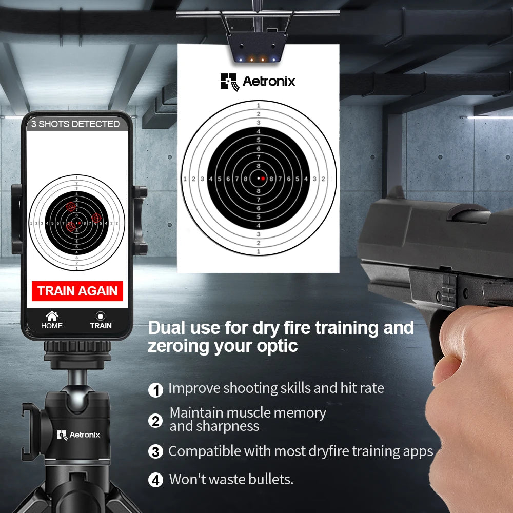 9mm Long (Pointed) Red Laser Training Cartridge Brass Dry Fire Trainer for Shooting Skill Improvement.