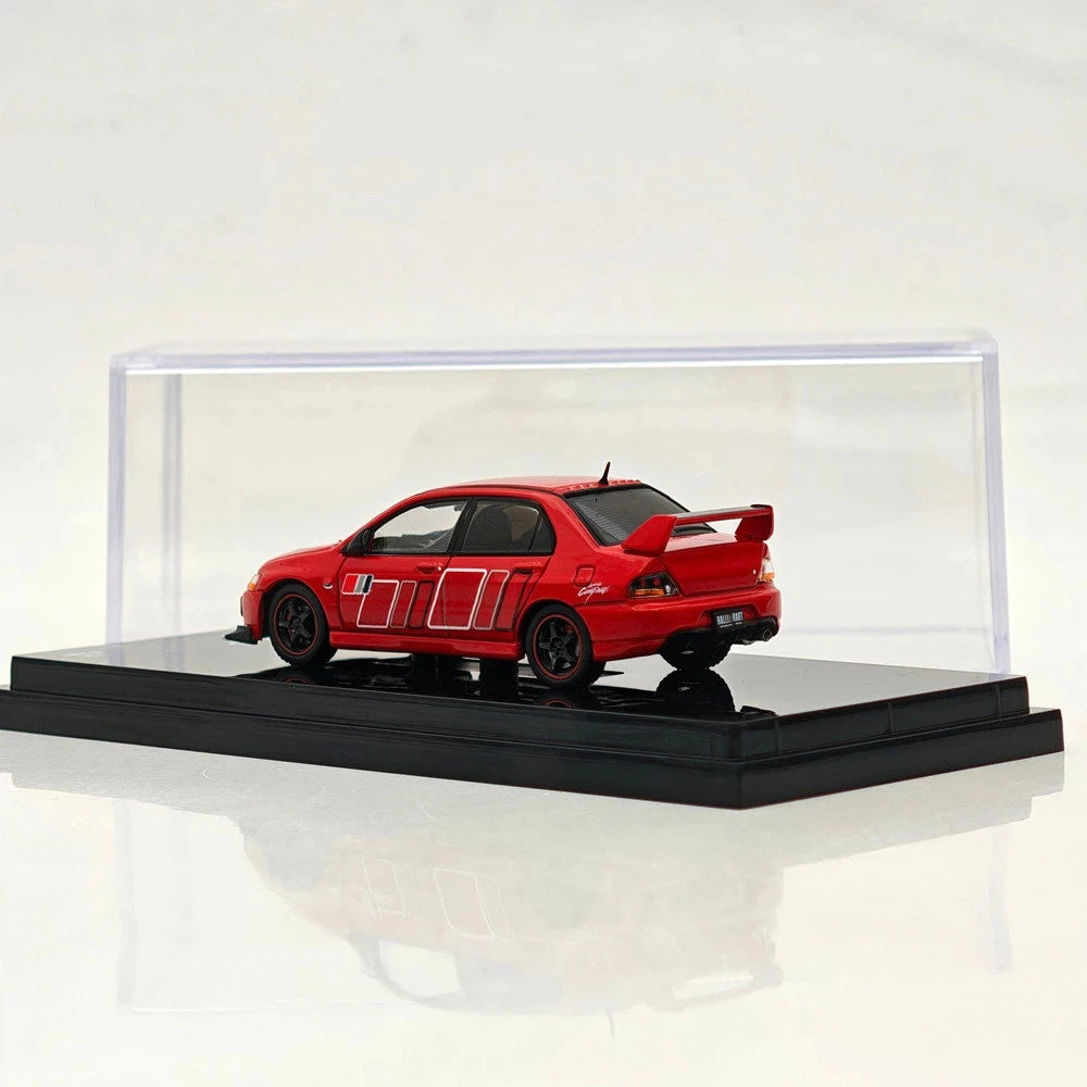 Hobby Japan 1:64 Lancer GSR Evolution IX RALLIART Red Solid HJ646054R Diecast Model Car Limited Collection Toy Vehicle Models