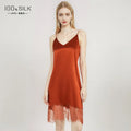 Sexy Ice Silk Slip Dress Women Lace Hollow Out Back Nightgown Sleeveless Mini Sleepwear Smooth Casual Lingerie Homewear