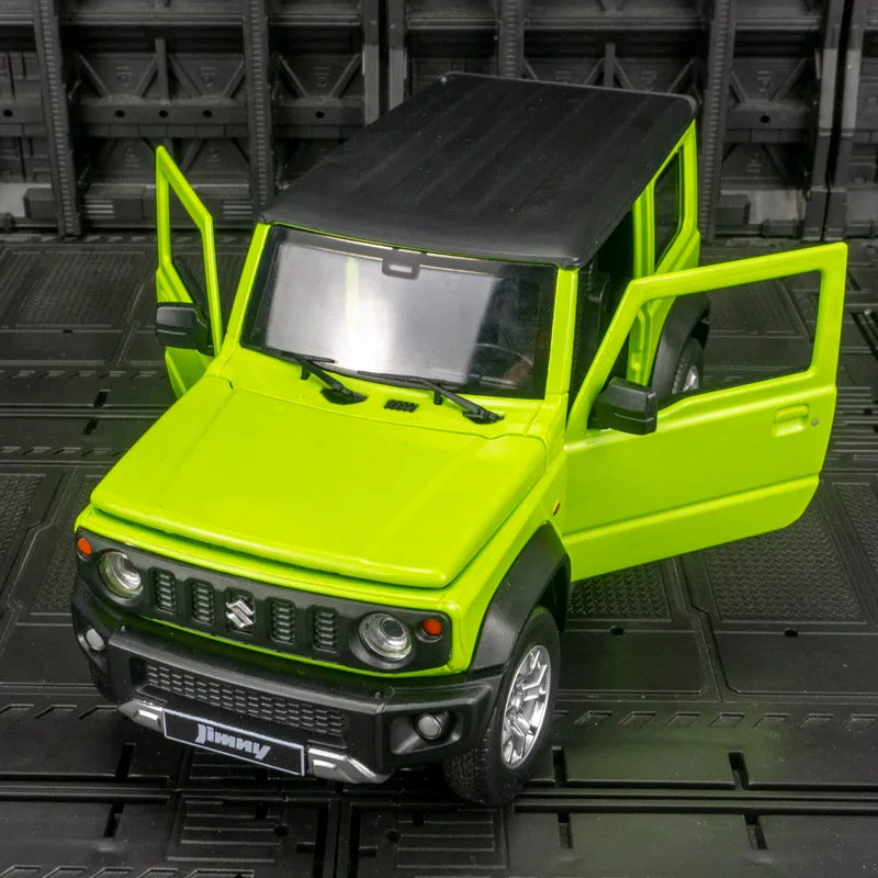 CCA 1:18 simulation Suzuki Jimny alloy off-road vehicle model doors and engine hood, trunk can be opened has sound and lighting