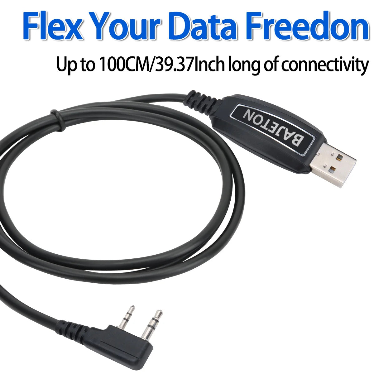 BAJETON Walkie Talkie USB Programming Cable K Plug For BJ-8300 BJ-7800 BT8200 Quansheng UV-K5(8) UV-K6  Baofeng UV-5R Mini Radio