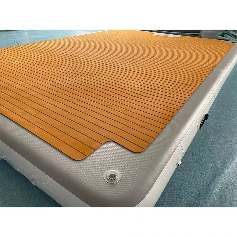 Popular Drop Stitch Roll up Inflatable Yacht Dock Floating Jet Ski Dock Pontoon Deck Inflatable Dock Platform for Swimming