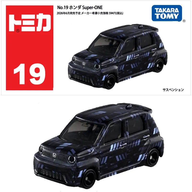 Takara Tomy Standard Tomica 19 Honda Super-ONE Die Cast Metal Car Replica Mini Simulation Vehicle Hobby Ornament Gift for Car