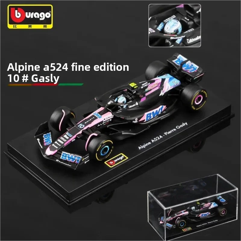 Bburago 1:43 BWT Alpine F1 Team A524 Alloy Diecast Model Car High Simulation Formula Racing Collectible Display Gift