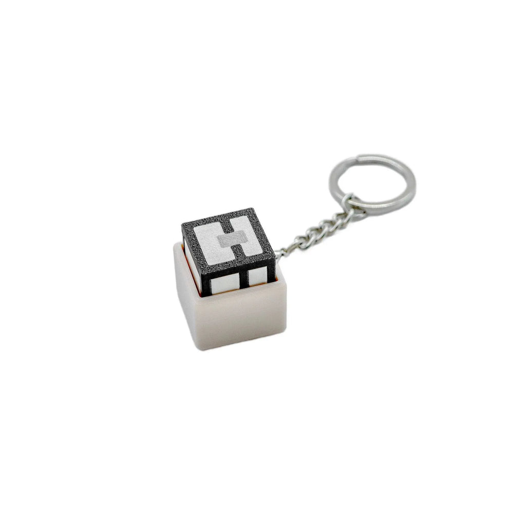 3D Printed Mini Cheese Keyboard Clicker Keychain Fidget Button Stress Relief Keyring Toy Gift Keychain Accessory