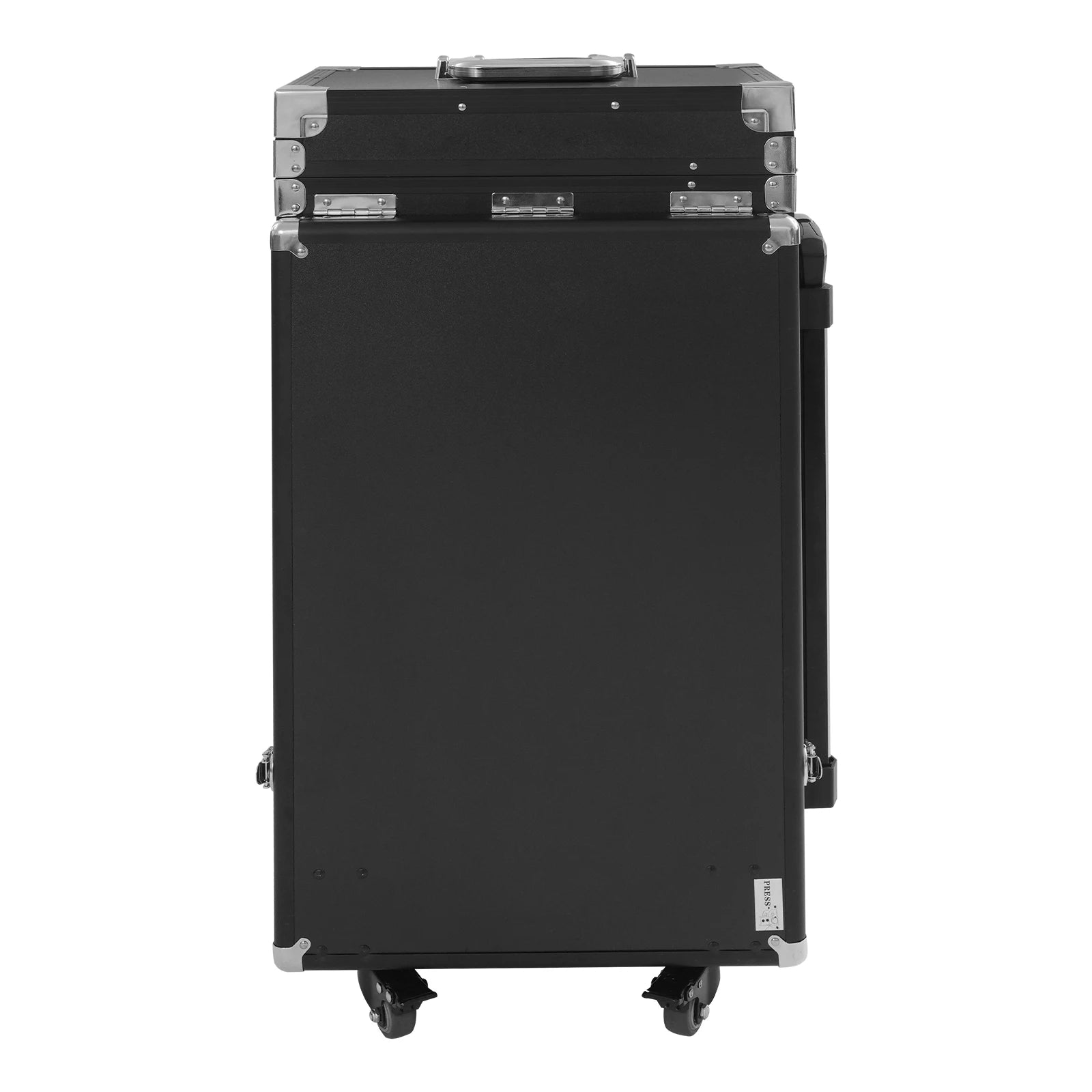Portable Nail Table Desk Rolling Makeup Cosmetic Case 100kg Load Aluminum Alloy 4 Wheels with Brakes Foldable Side Tables 2 Keys 2 Codes Lockable Organizer for Nail Technician Makeup Artist Salon Home Travel