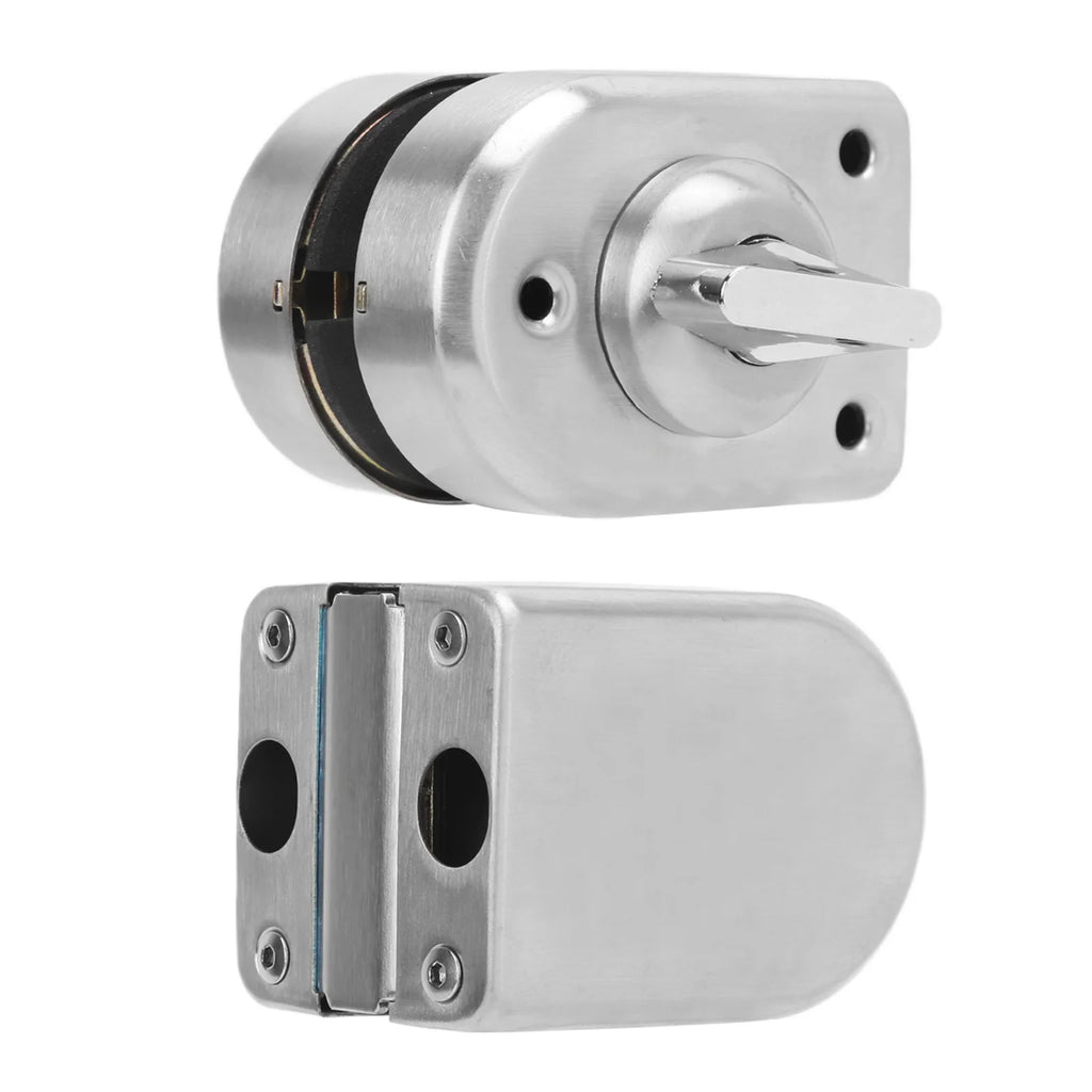 Stainless Steel Double Push Sliding Glass Door Access Control Lock With 3 Keys Anti Theft Security Door Lock